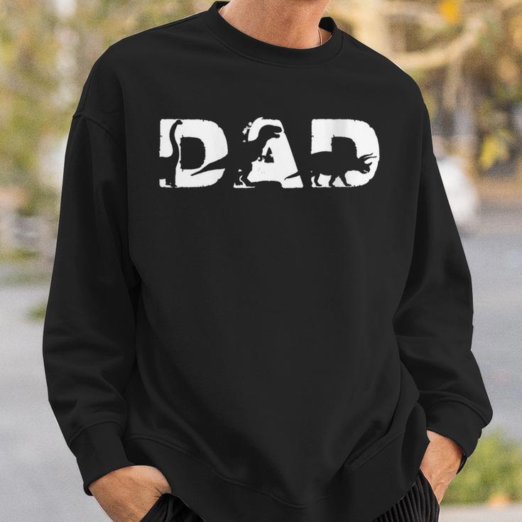 Damen Dad A SaurusRex Herren Dinosaurieratertag Papa Dinosaurier Mit-Ausschnitt Sweatshirt Geschenke für Ihn