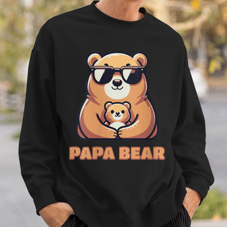 Damen Lustiger Süßer Papa-B Mit-Ausschnitt Sweatshirt Geschenke für Ihn