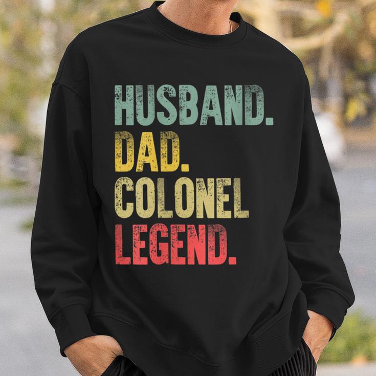 Damen Lustigesintage-Geschenk Ehemann Papa Colonel Legende Retro Mit-Ausschnitt Sweatshirt Geschenke für Ihn