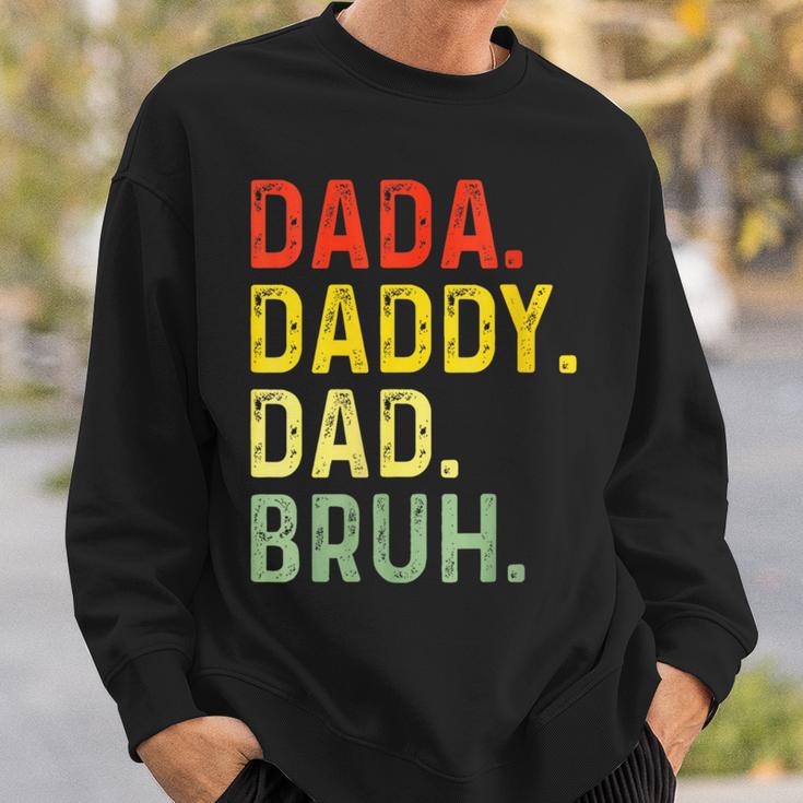 Damen Männer Papa Papa Bruhatertagintage Lustigater Mit-Ausschnitt Sweatshirt Geschenke für Ihn