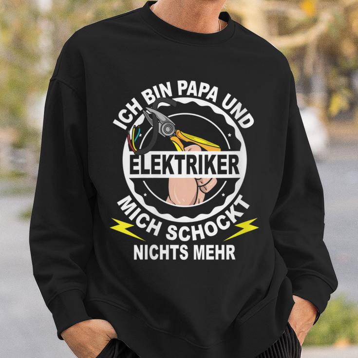 Damen Papa Und Elektriker Elektriker Papa Handwerker Papa Mit-Ausschnitt Sweatshirt Geschenke für Ihn