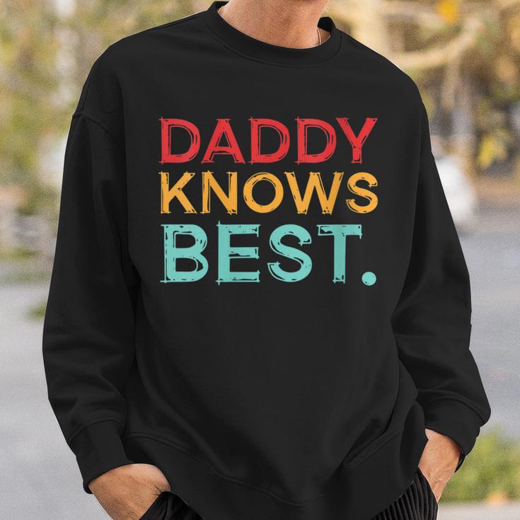 Damen Papa Weiß Es Am Besten Papa Papa Poppaater Stiefvater Ehemann Mit-Ausschnitt Sweatshirt Geschenke für Ihn