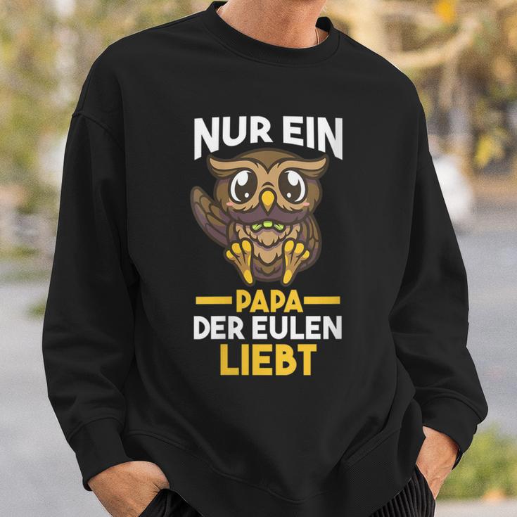 Damen Papaateratertag Eulen Mit-Ausschnitt Sweatshirt Geschenke für Ihn