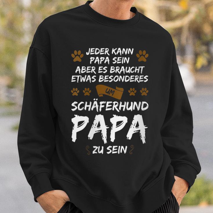 Damen Schäferhund Papa Zu Sein Schäferhund Papa Mit-Ausschnitt Sweatshirt Geschenke für Ihn