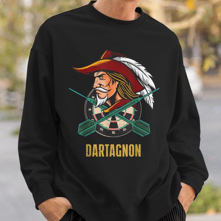 Dartagnan Dart Musker Darts Bullseye Retro Sweatshirt Geschenke für Ihn