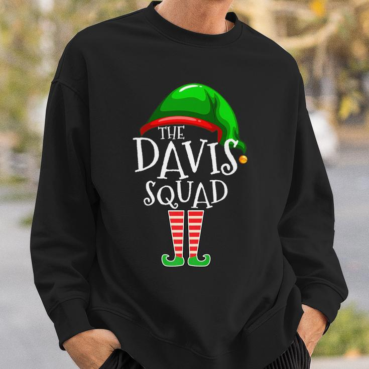 Davis Squad Elf Group Matching Family Name Christmas Sweatshirt Gifts for Him