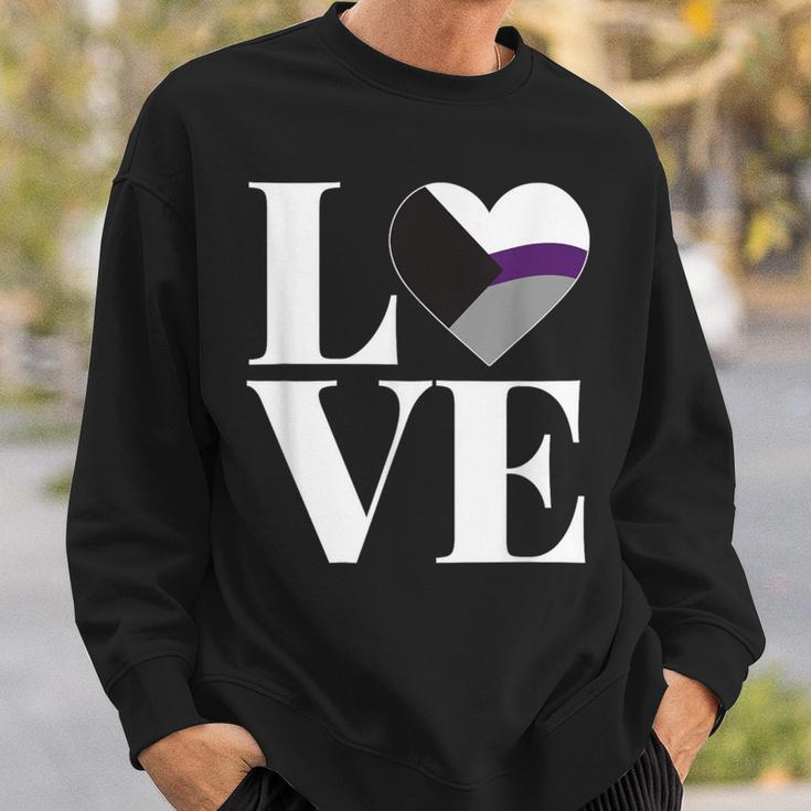 Demisexuality 'Love' Demisex Demisexual Pride Flag Sweatshirt Gifts for Him