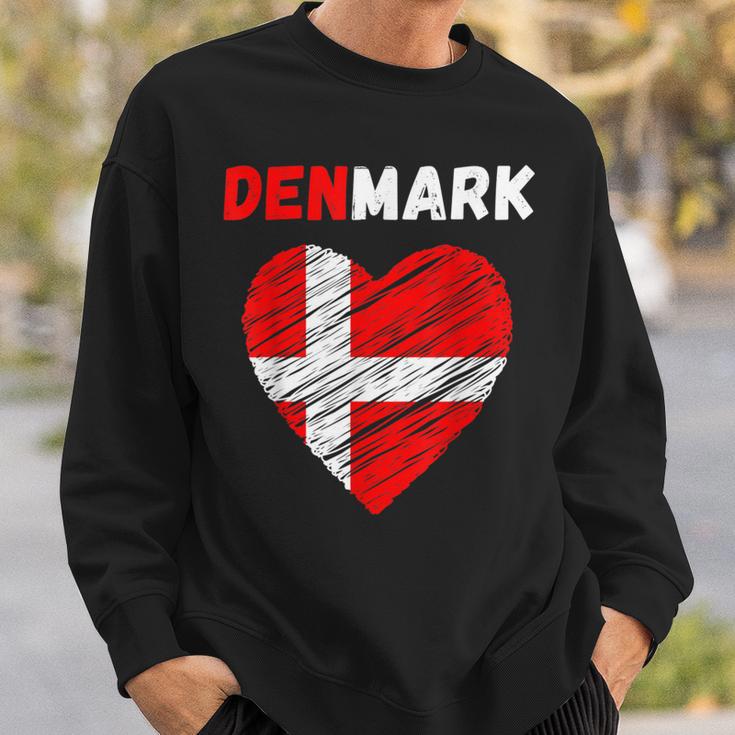 Denmark Flag Holiday Denmark Heart Danish Flag Sweatshirt Geschenke für Ihn