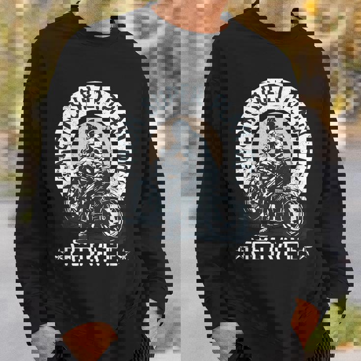 Départ Retraite Homme Motard Cadeau Humour Retraité Moto Sweater e Cadeaux pour lui