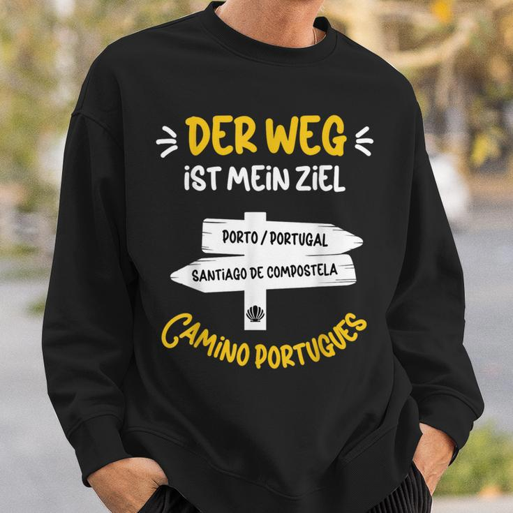 Der Weg Ist Mein Ziel Pilgern Camino Portugues German Language Sweatshirt Geschenke für Ihn