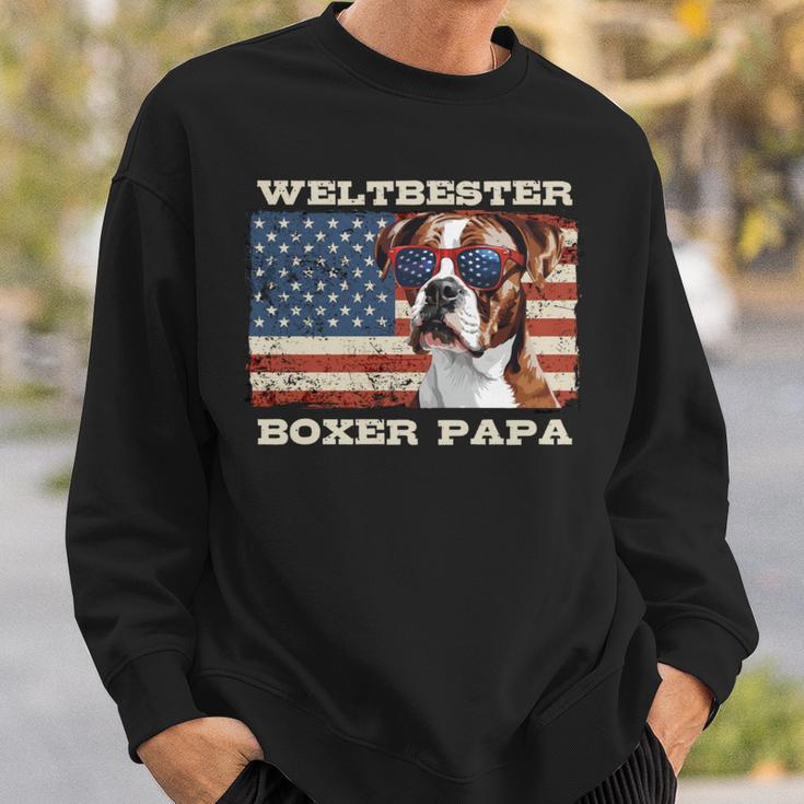 Deutscher Boxer Weltbester Boxer Papa Boxer Hundepapa Sweatshirt Geschenke für Ihn