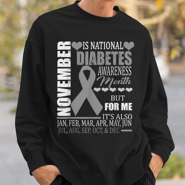 Diabetes Type Awareness November Diabetic Sweatshirt Gifts for Him