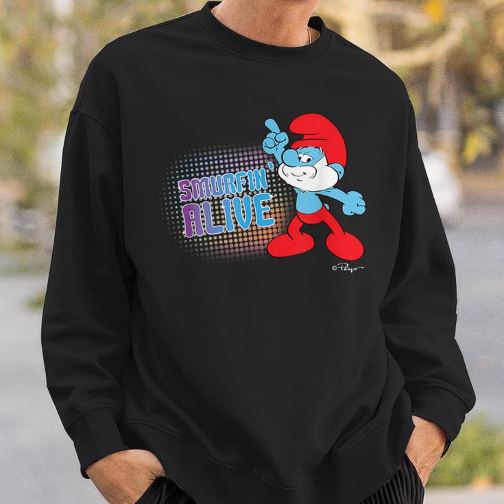 Die Schlümpfe Papa Schlumpf Schlumpf Alive Sweatshirt Geschenke für Ihn