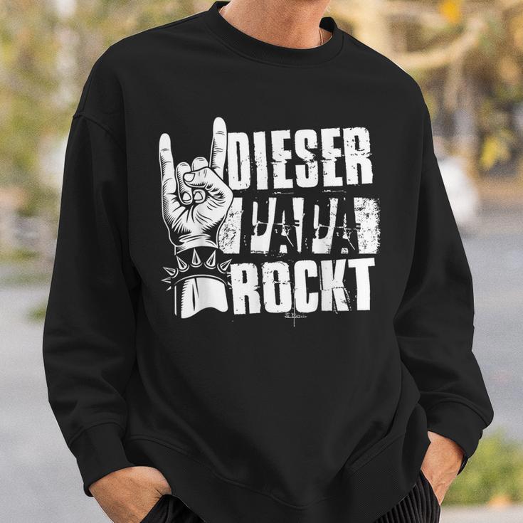 Dieser Papa Rockt Heavy Metal Rocker Rock & Roll Papa Sweatshirt Geschenke für Ihn