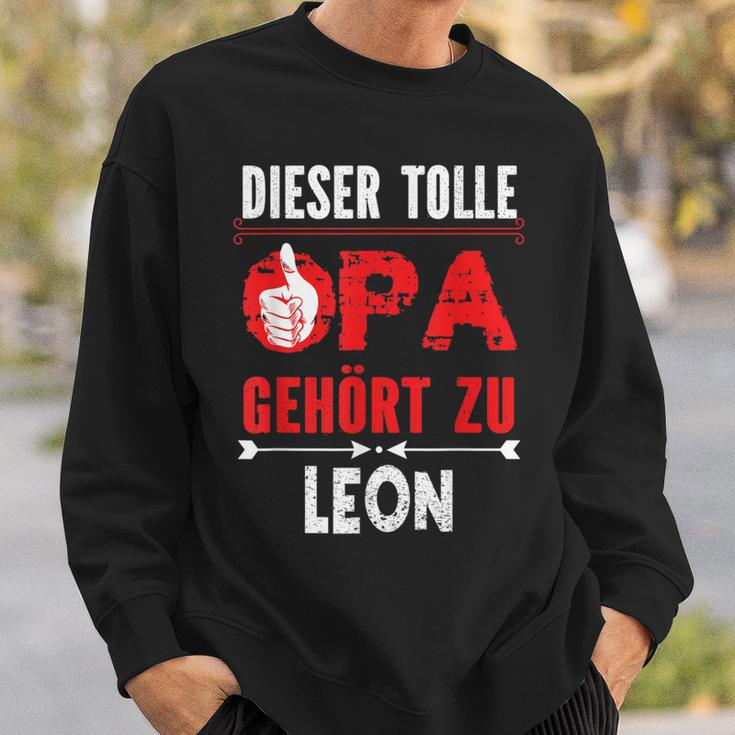 Dieser Tolle Opa Gegehört Zu Leon Opi German Langu Sweatshirt Geschenke für Ihn