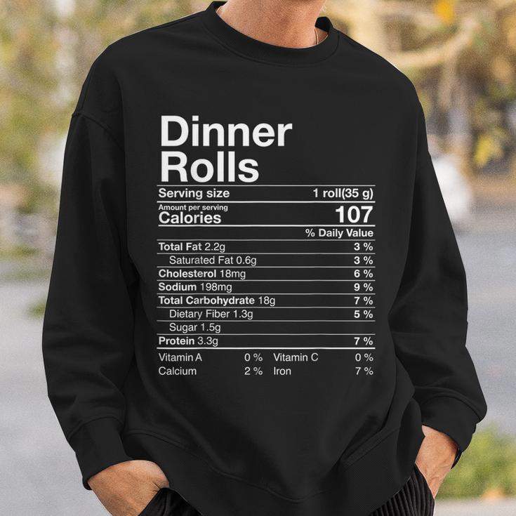 Dinner Rolls Nutrition Facts Thanksgiving Turkey Day Sweatshirt Gifts for Him