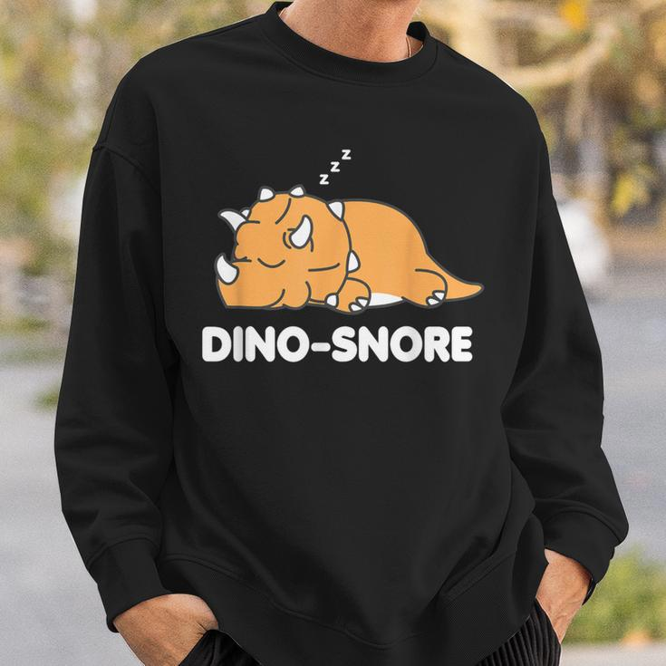 Dino Snore Triceratops Dinosaur Pyjamas Sweatshirt Gifts for Him
