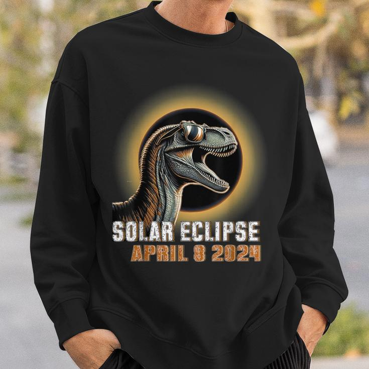 Dinosaur Solar Eclipse 2024 Total Solar Eclipse Sweatshirt Gifts for Him
