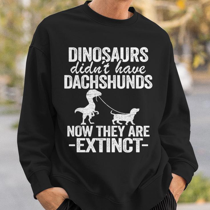 Dinosaurier Didn't Have Dackel Kinder Doxie Hund Papa Wiener Sweatshirt Geschenke für Ihn