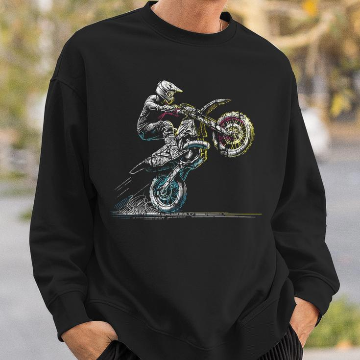 Dirt Bike Rider Retro Motorcycle Motocross Sweatshirt Gifts for Him