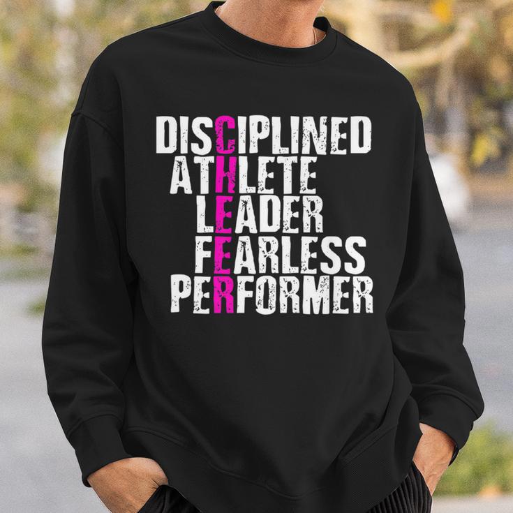 Disciplined Athlete Leader Fearless Performer Cheerleading Sweatshirt Gifts for Him