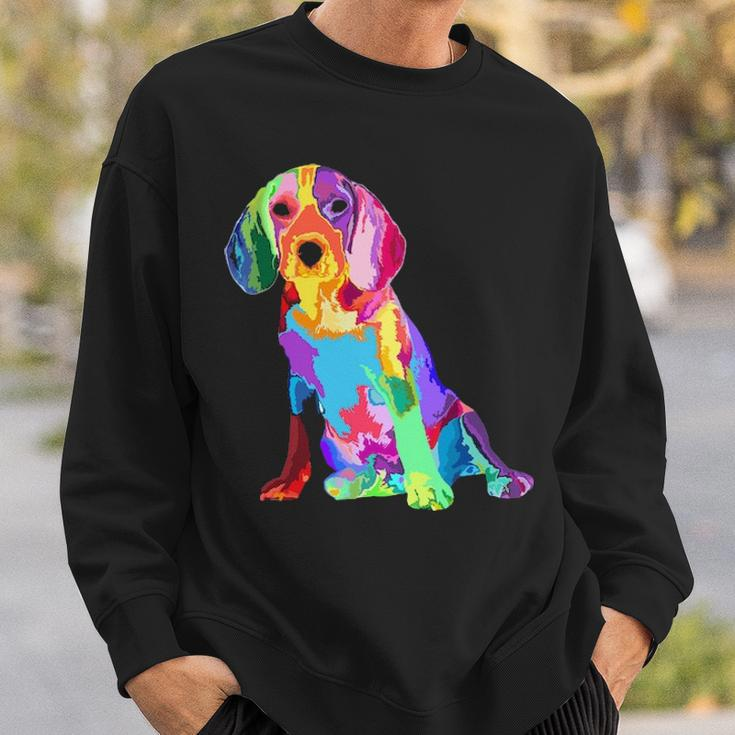 Dog Lover For Women's Beagle Colorful Beagle Sweatshirt Gifts for Him