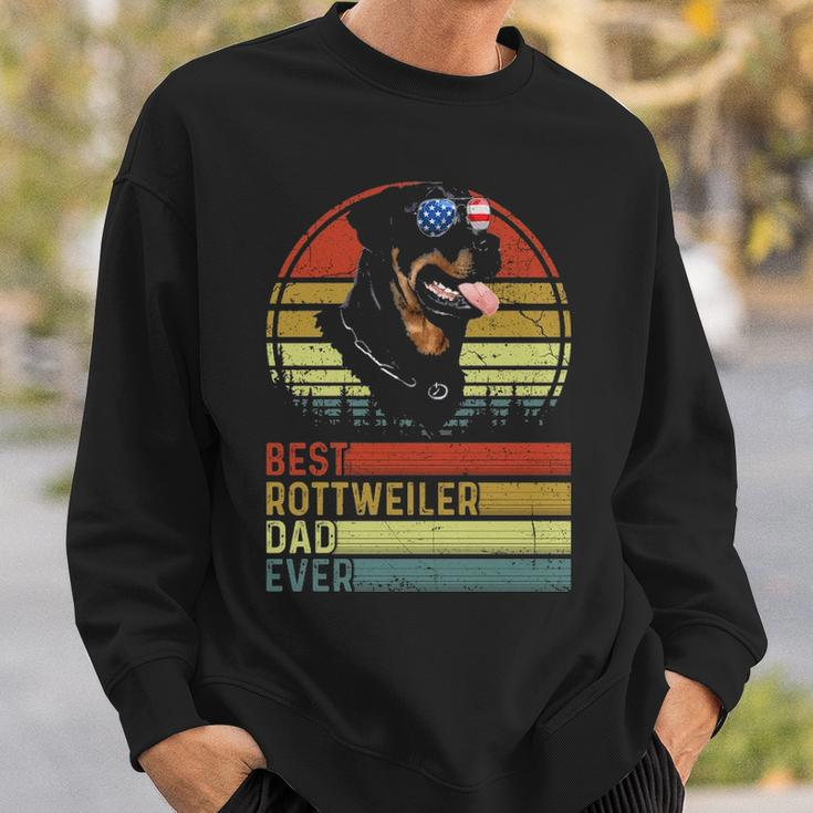 Dog Vintage Best Rottweiler Dad Ever Father Day Puppy Dog Sweatshirt Gifts for Him