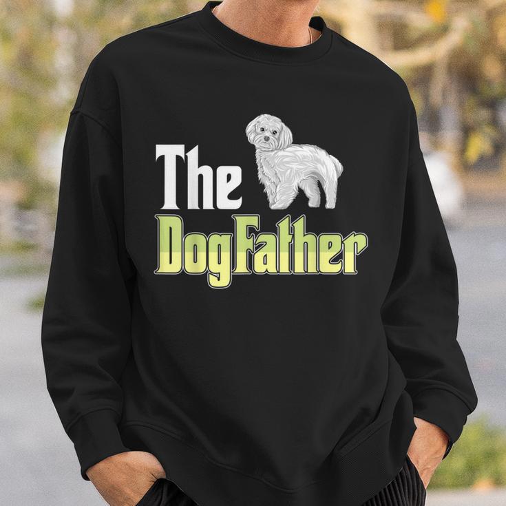 The Dogfather Maltese Dog Owner Father’ Day Sweatshirt Gifts for Him