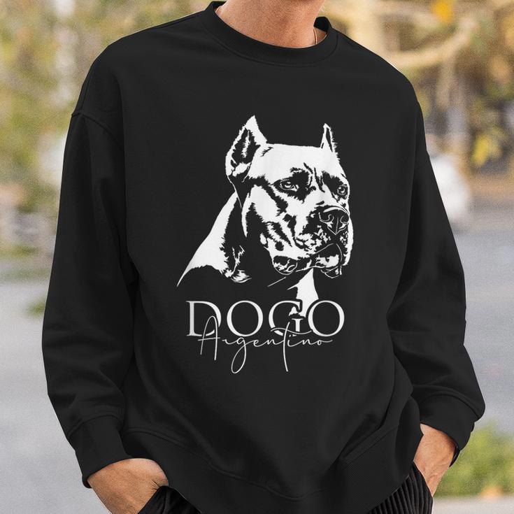 Dogo Argentino Dog Portrait Dog Sweatshirt Geschenke für Ihn