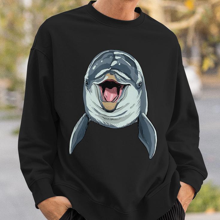 Dolphin Sea Animal Whale Marine Biology Dolphin Lover Sweatshirt Gifts for Him