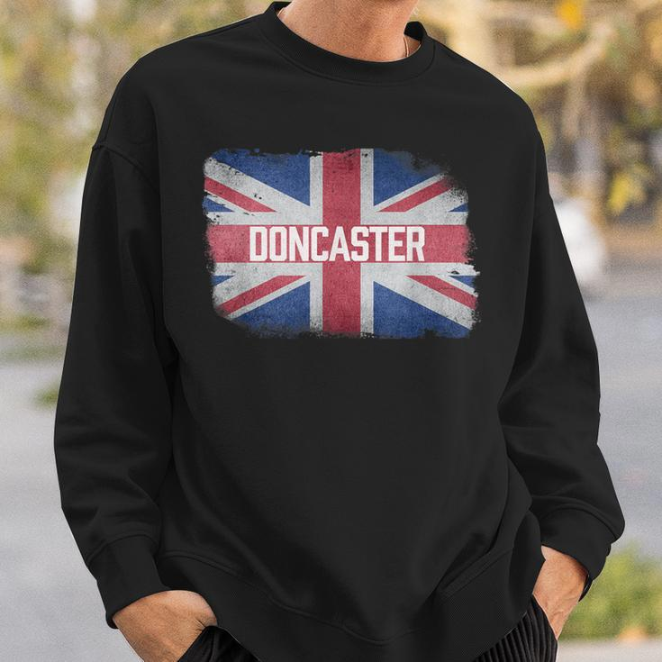 Doncaster United Kingdom British Flag Vintage Uk Souvenir Sweatshirt Gifts for Him