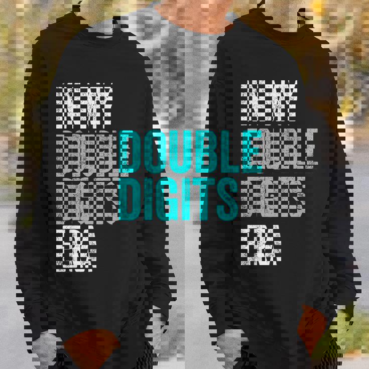In My Double Digits Era Ten Year Old Boy 10Th Birthday Sweatshirt Gifts for Him