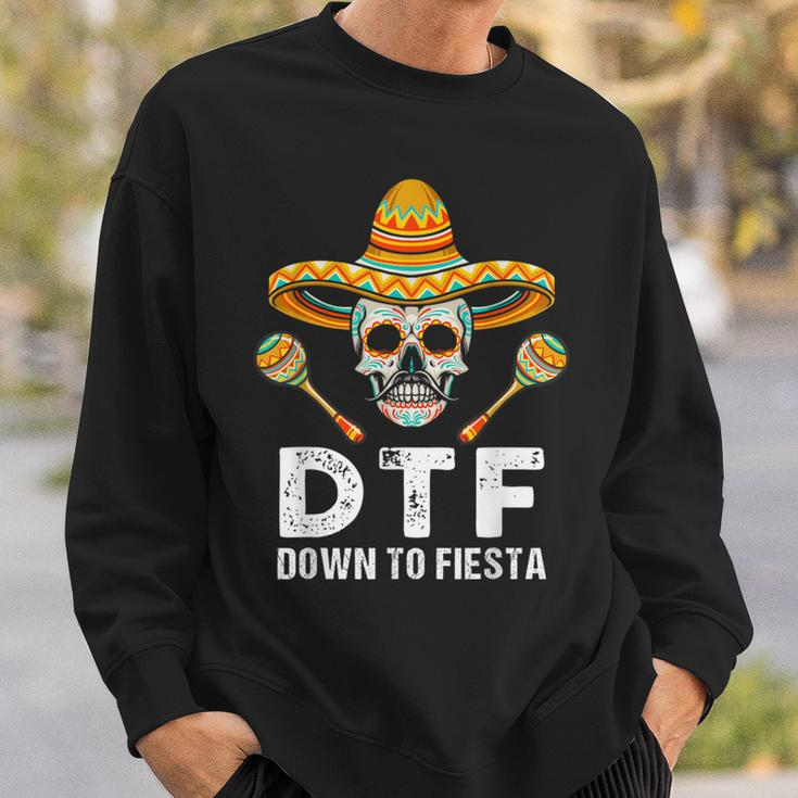 Down To Fiesta Mexican Party Skull Cinco De Mayo Sweatshirt Gifts for Him