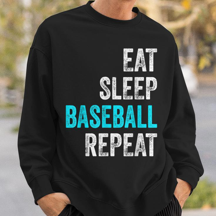 Eat Sleep Baseball Repeat Baselball Baseball Player Sweatshirt Gifts for Him