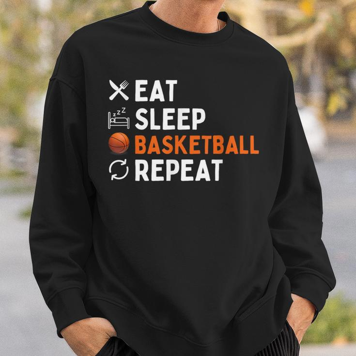 Eat Sleep Basketball Repeat Basketball Sweatshirt Gifts for Him