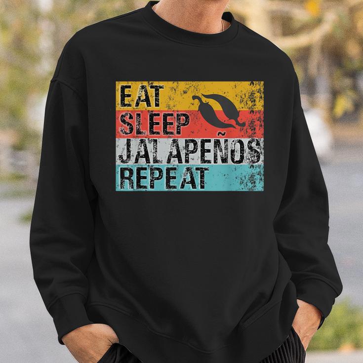 Eat Sleep Jalapenos Repeat Jalapeno Pepper Sweatshirt Gifts for Him