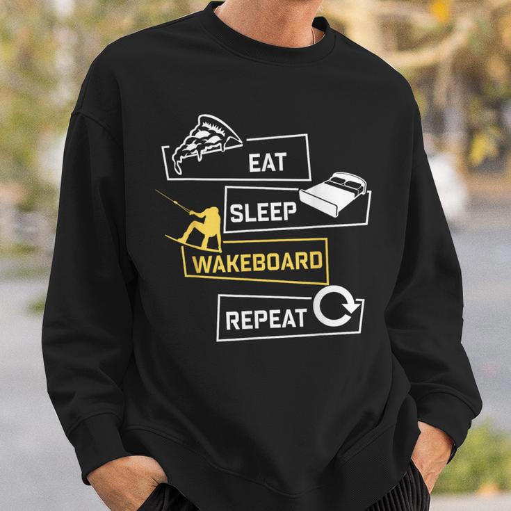 Eat Sleep Wakeboarding Wakeboard Wakeboarder Board Sweatshirt Geschenke für Ihn