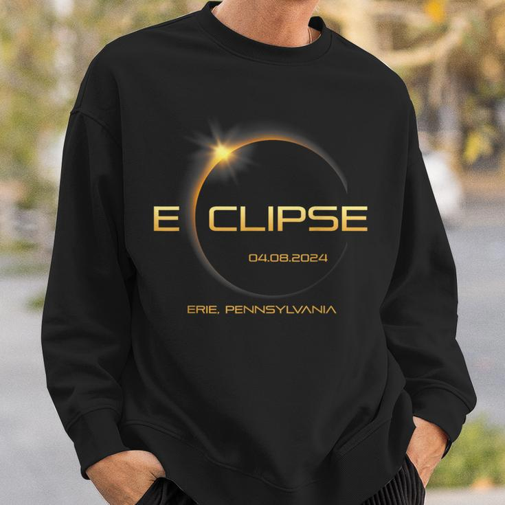 Eclipse 2024 Totality Eclipse Solar Erie Pennsylvania Sweatshirt Gifts for Him
