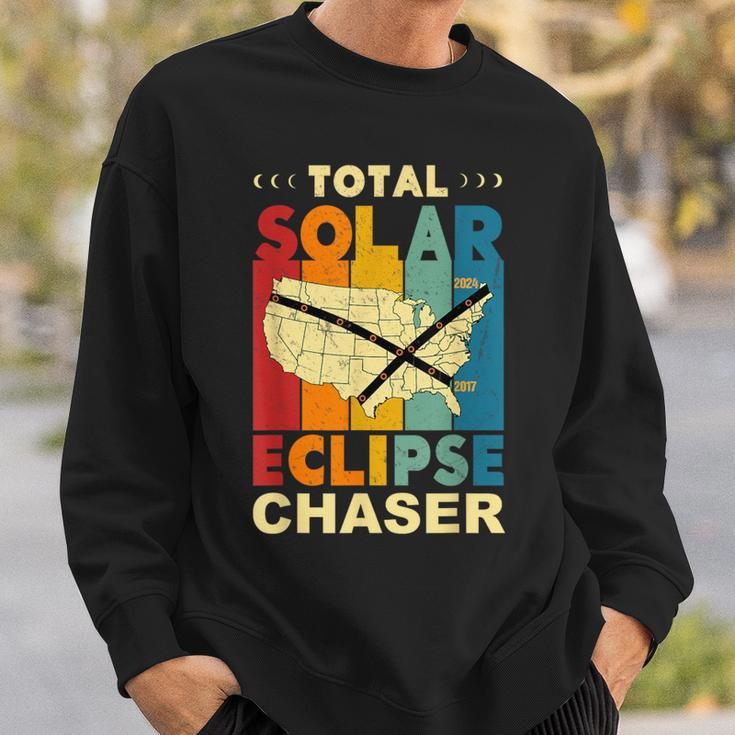 Eclipse Chaser Solar Eclipse 2024 Twice In A Lifetime Sweatshirt Gifts for Him