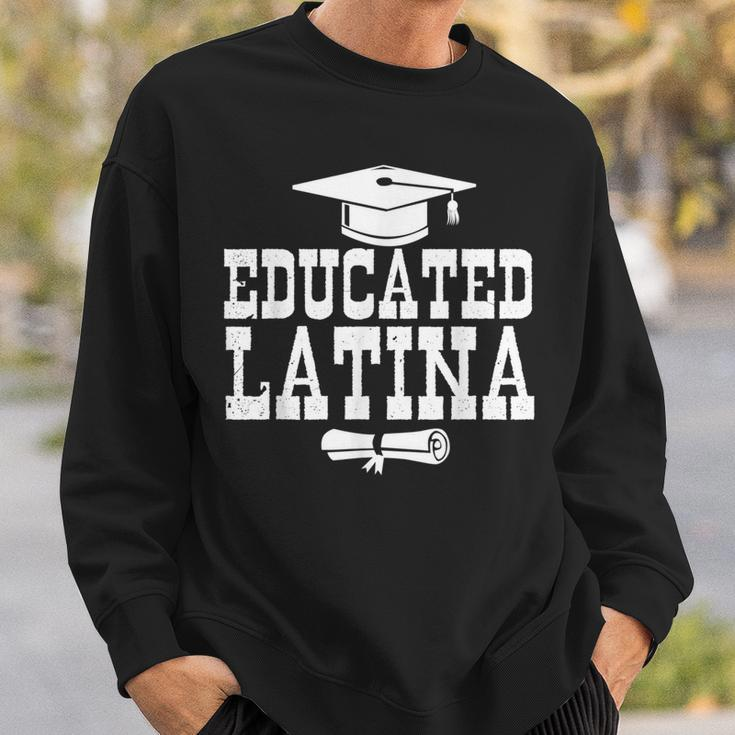 Educated And Proud Latina Graduation Sweatshirt Gifts for Him