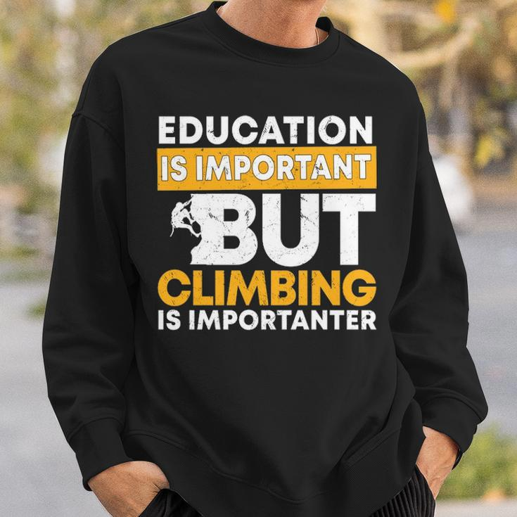 Education Climbing Wall Climber Rock Climbing Sweatshirt Gifts for Him