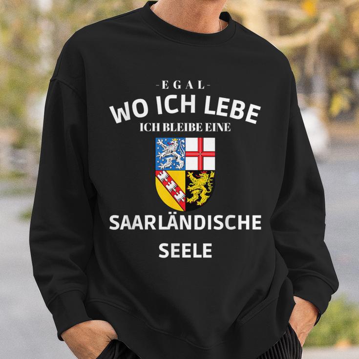 Egal Wo Ich Lebe Ich Bleibe Eine Saarländische Seele S Sweatshirt Geschenke für Ihn