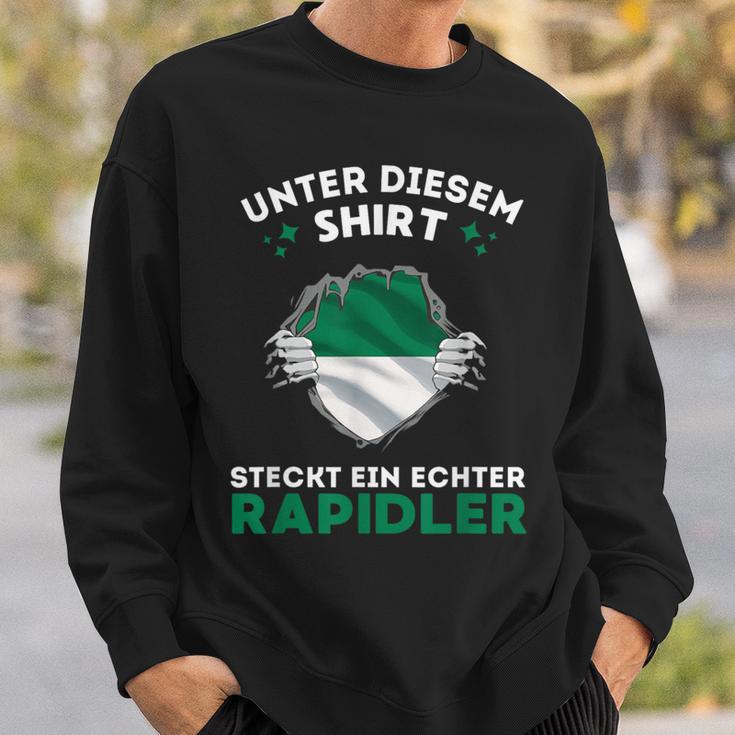 Ein Leben Lang Rapidler Für Echte Fans Sweatshirt Geschenke für Ihn