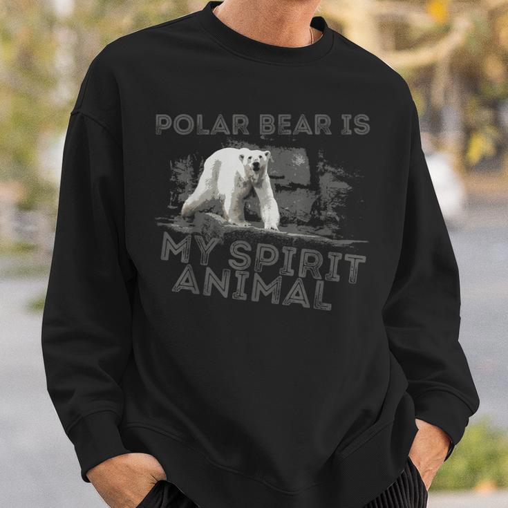 Eisbär Ist Mein Geistiges Tier Sweatshirt Geschenke für Ihn