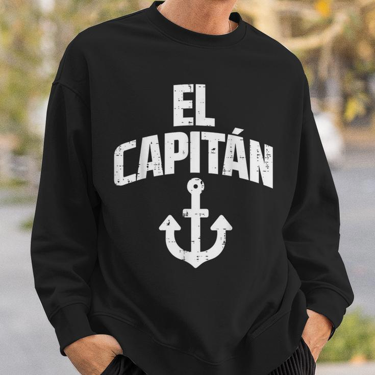 El Capitan Anchor Boat Owner Captain Yacht Ship Cruise Men Sweatshirt Gifts for Him
