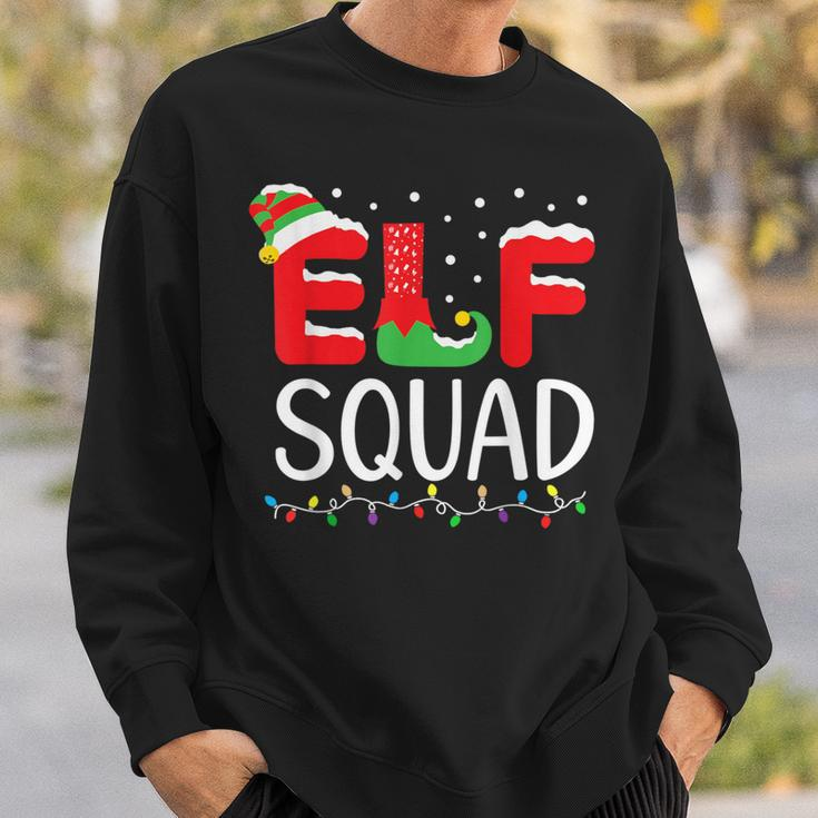 Elf Family Christmas Matching Pajamas Xmas 2023 Elf Squad Sweatshirt Gifts for Him