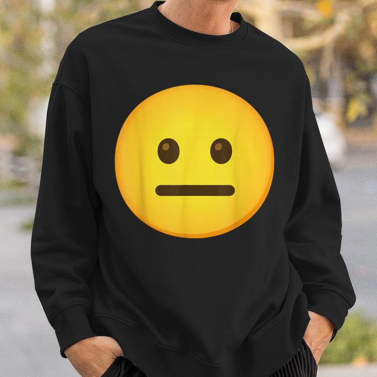 Emoticon Neutral Face With Straight Mouth Sweatshirt Gifts for Him