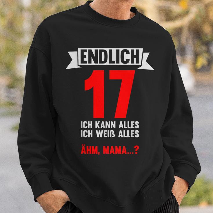 Endlich 17 Ich Kann Alles 17 Jahre 17Th Birthday Sweatshirt Geschenke für Ihn