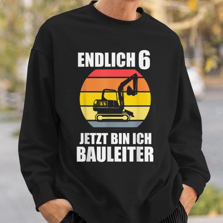 Endlich 6 Builder 6Th Birthday Digger Sweatshirt Geschenke für Ihn