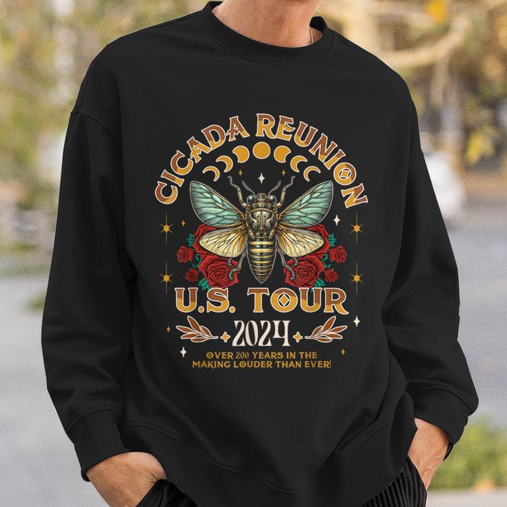 Entomologist Cicada Lover Cicada Reunion Us Tour 2024 Sweatshirt Gifts for Him